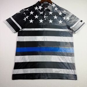 Yatta Golf Thin Blue Line Flag Polo Medium